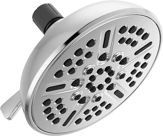 Delta Faucet 8-Spray Touch-Clean Chrome Shower Head, Delta Shower Heads, Showerhead, Shower Head Chrome, 1.75 GPM Water Flow, Chrome 75898C