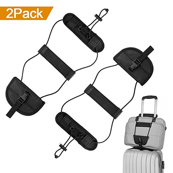 ONSON Bag Bungee, 2Pack Luggage Straps Suitcase Adjustable Belt Carry On Bungee Travel Accessories, Lightweight and Durable, Providing A Big Space for Trip