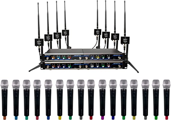 VocoPro Wireless Microphone System, BOOST-ACAPELLA-16-600ft. Long-Range Digital, Package (BOOST-ACAPELLA-16)