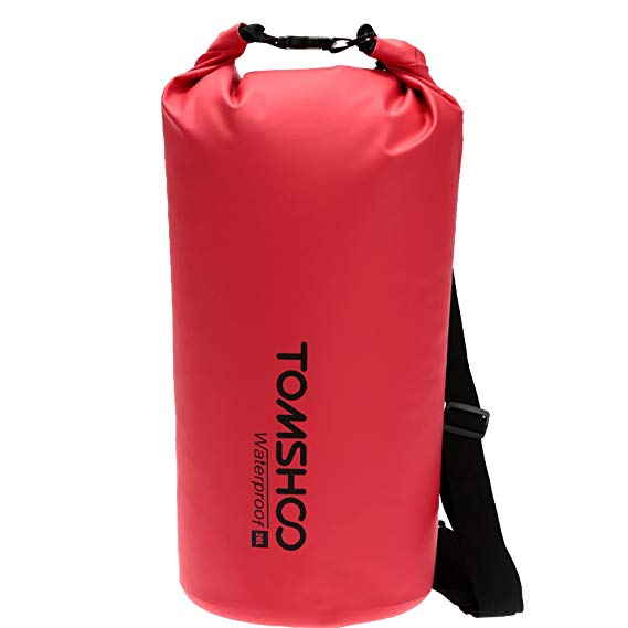 TOMSHOO 10L/20L Waterproof Dry Bag, Roll Top Lightweight Dry Storage Bag with Phone Case&Adjustable Shoulder Straps for Kayaking, Rafting, Boating, Beach, Canoeing,Snowboarding
