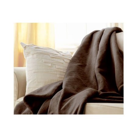 Sunbeam Microplush Throw Camelot Cuddler Electric Heated Warming Blanket Walnut Brown