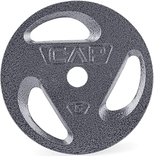 CAP Barbell Standard 1-Inch Grip Plates, Single, 5 Pound