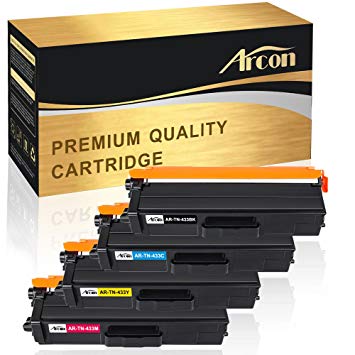 Arcon TN-433 High Yield Toner Cartridge Compatible Brother HL-L8360CDWT HL-L8360CDW HL-L8260CDW MFCL8900CDW MFCL8610CDW MFCL9570CDW MFC-L8900CDW MFC-L8610CDW Color Laser All-in-One TN433 TN-431