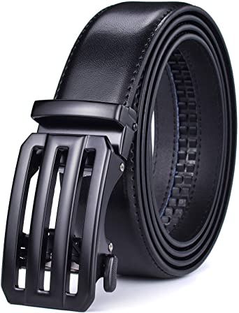 Men Belts Leather Male Slide Ratchet Work Dress Strap w Interchangeable Buckle Beltox