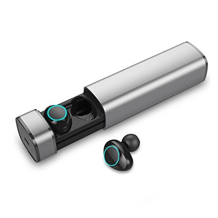 True Wireless Earbuds, MRS LONG X9 Bluetooth Earbuds (Bluetooth V4.2) HD Stereo Mini Wireless Bluetooth Headphones&nbsp;with Built-in Mic and Magnetic&nbsp;Portable Charging Case for iPhone and Android (Sliver）