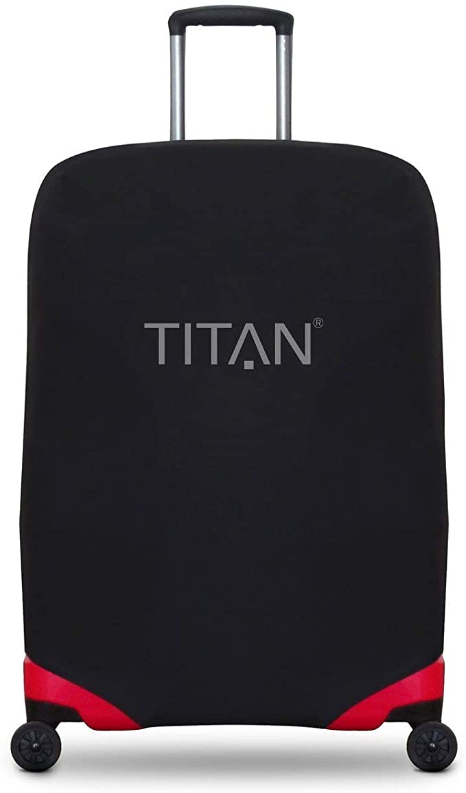 Titan Luggage 4-Wheel Trolley Elastic Spandex Polyester Cover Universal L, 77&nbsp;cm, Black