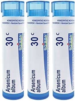 Boiron Arsenicum Album 30c, 80 pellets, homeopathic Medicine for diarrehea with Vomiting and Weakness, 3 Count