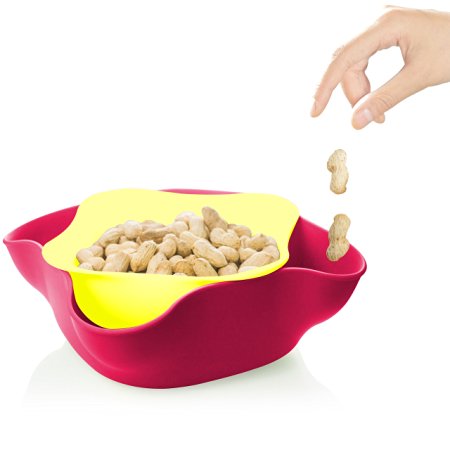 2 Piece Bowl and Drainer Set Holds Fruit, Nuts, Candy, Salads. Drainer/Strainer Nests Inside Large Bowl for Easy Wash and Serve. No Drips or Mess with this Server Tray/Snack Dish/Serving Bowl Set.