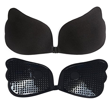 Strapless Invisible Push-Up Bra Self Adhesive Silicone Backless Wing-Shaped(A-E Cup Available)