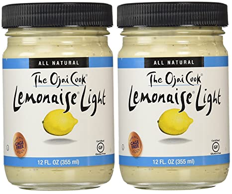 Lemonaise Light - A Zesty Citrus Mayo - All Natural Light Lemon Mayonnaise For Sandwich Spreads, Dips, and Dressings - 12 Ounce Jar (Pack of 2)