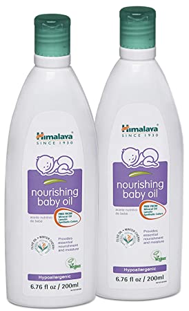 Himalaya Nourishing Baby Oil, Light & Non-Greasy for a Soothing Massage or Baby Bath, 6.76 oz, 2 Pack