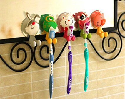 Antibacterial Toothbrush Suction Cup Cover Holder with Suction Cup animal 5