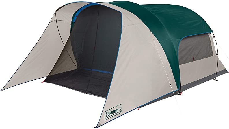 Coleman Cabin Camping Tent with Screen Room | Cabin Tent with Screened Porch, Evergreen