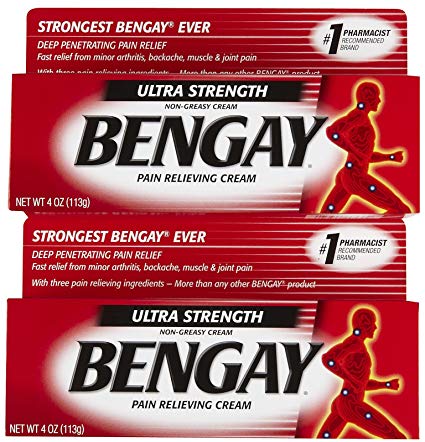 Bengay Ultra Stength Pain Relieving Cream, Non-Greasy-Ultra Strength, 2 pk