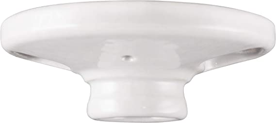 GE Keyless Porcelain Lampholder, Medium Base, Indoor Lighting, Mount on 3-1/4” or 4” Box, 250VAC/660W, UL Listed, White, 18304