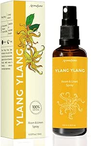 Ylang Ylang Room, Linen & Pillow Spray by Aromafume | 100ml/3.38 fl oz | with Pure Ylang Ylang Essential Oil | Aromatherapy Spray for Relaxation, Sleep & Stress Relief | Mist for Bedding, Fabrics