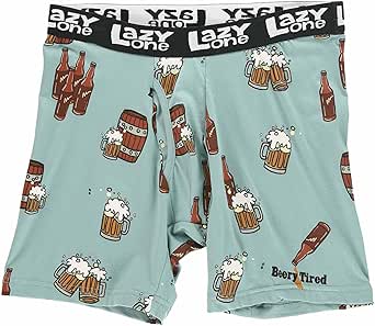 Lazy One Funny Boxer Briefs for Men, Underwear for Men, Gag Gifts for Men