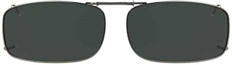 Solar Shield Clip-on Polarized Sunglasses Size 56 rec 15 Black Full Frame New
