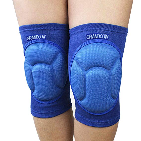 Impact Resistance Knee Pads , GRANDCOW Adjustable Thick Sponge Pain Relief KneePad for Outdoor Sport (1 Pair)