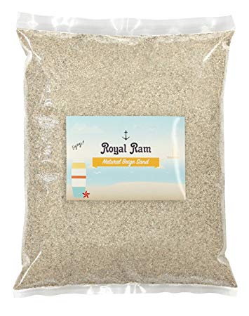 (5 Pounds) Natural Decorative Real Sand - Beige - for use in Crafts, Decor, Vase Filler, Aquariums and More!