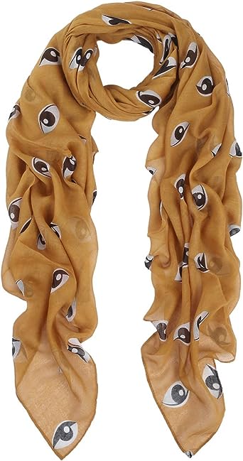 TrendsBlue Large Unique Evil Eye Design Scarf Wrap Shawl Stole - Diff Colors