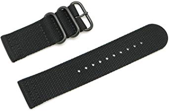 Demupai 26mm Premium Woven Nylon Bands Adjustable Replacement Strap for Garmin Fenix 5X/5X Plus/Fenix 3/3 HR Smart Watch (Black)