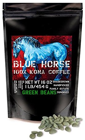 Farm-direct: 100% Kona Coffee, Green (Unroasted!) Beans, 1 Lb