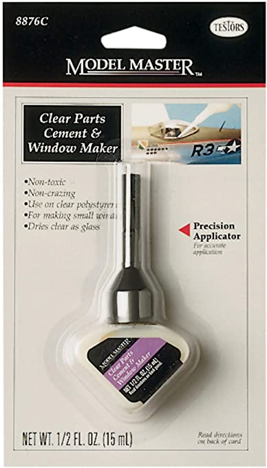 Testor Model Master 8876C Clear Parts Cement and Window Maker, 1/2 fl. Oz.