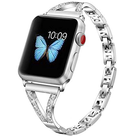 PUGO TOP Replacement Band for Apple Watch 38mm 40mm for Women Stainless Steel Band for Iwatch Apple Watch Series 4 Series 3 Series 2 Series 1, Sport, Nike , Edition (Silver 38mm/40mm)