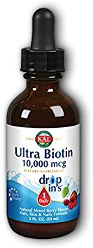 Ultra Biotin DropIns Vegetarian Drops Mixed Berry 10000 Mcg 2 Oz