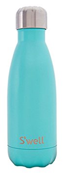 S’well Vacuum Insulated Stainless Steel Water Bottle, Double Wall, 9 oz, Turquoise Blue