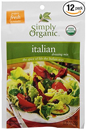 Simply Organic Salad Dressing Mix, Italian, 0.70 oz (Pack of 12)