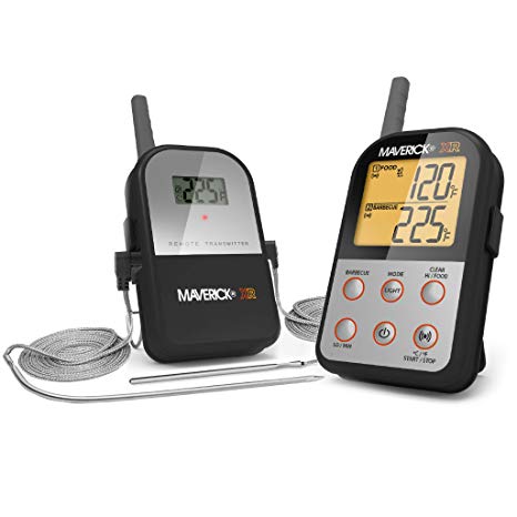 Maverick Remote Extended Range Thermometer with New Insta-SYNC Technology – Wireless BBQ Meat Thermometer for Remote Monitoring Up to 500 Ft – Receiver, Transmitter & Food Probe for Grill, Oven or S