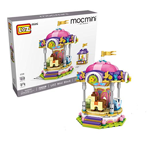 LOZ Building Block Amusement Park Mini Handmade Kit,Construction Toy Birthday Gift Kid Adult (Carousel)