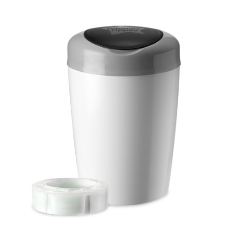 Tommee Tippee Simplee Diaper Pail with 1 Refill, Grey