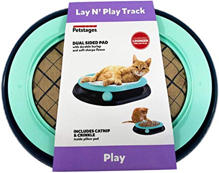 Petstages Lay N’ Play Track – Cat Bed and Ball Chaser Track - Interactive Cat Toy for Kitty Exercise – Ideal Toy for Indoor Cats