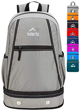 Venture Pal 35L Lightweight Packable Hiking Backpack with Wet Pocket & Shoes Compartment Travel Backpack for Men and Women