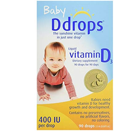 Ddrops Baby Liquid Vitamin D3 400 IU 2.50 mL (90 drops)