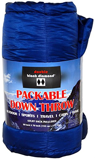 Double Black Diamond Packable Down Throw with Stuff Sack, 60" x 70"