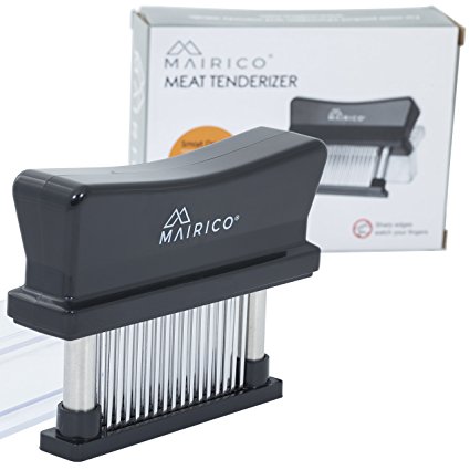 MAIRICO Premium Meat Tenderizer - 48 Razor Sharp Blades for Tenderizing Beef, Pork, Chicken, Lamb and more