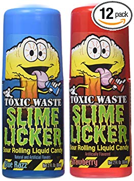 TOXIC WASTE Slime Licker Liquid Candy, 2 Fluid Ounce (Pack of 12)