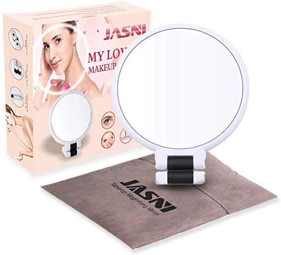 15X Magnifying Makeup Mirror 2-Sided Tabletop Mirror of 360° Rotation for Fashion Travel or Bathroom Hanging Mirror