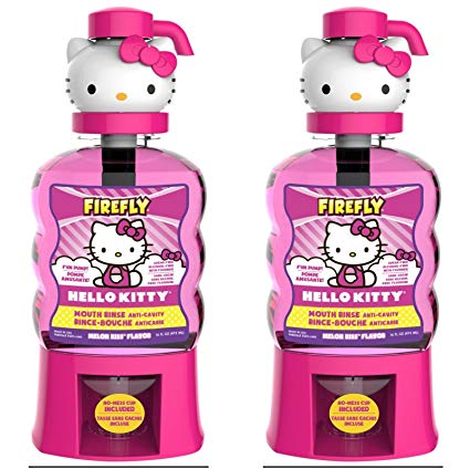 Firefly Hello Kitty Mouthwash Anti-Cavity, Melon Kiss, 16 Oz (Pack Of 2)