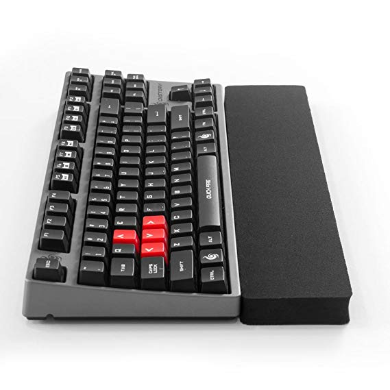 Grifiti Fat Wrist Pad 14 x 2.75 x 0.75 Inch Black is a Thinner Wrist Rest for 10keyless Keyboards and Mechanical Keyboards Black Nylon Surface