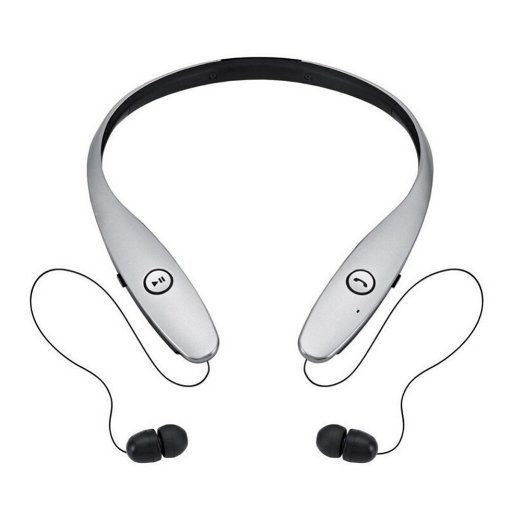 Double-lin HBS-900 Wireless Bluetooth Headset Stereo Music Headphone Sport Earphone Handsfree In Ear Earbuds For LG Apple Iphone Samsung HTC Silver