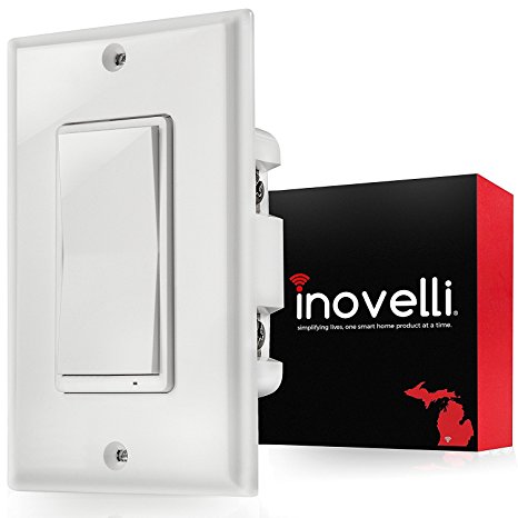 Z-Wave Switch (On/Off) | Built-In Z-Wave Repeater (zwave plus) | Light Switch works with SmartThings & Wink | Inovelli