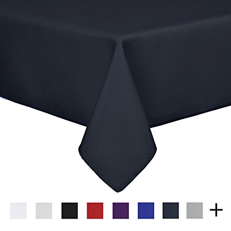 Remedios 90 x 132-inch Rectangle Polyester Tablecloth Table Cover - Wedding Restaurant Party Banquet Decoration, Midnight Navy