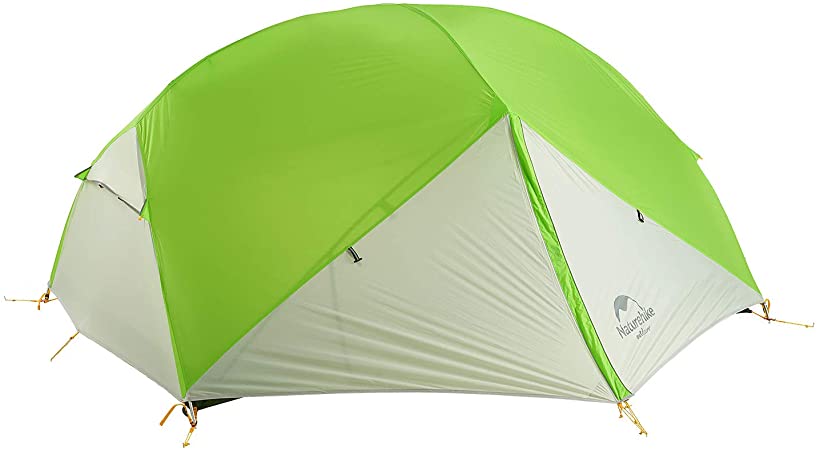 Naturehike Mongar Ultralight 20D Silicone Backpacking Tent 2 Person For Backpacking Cycling Hiking Camping (Light Green)