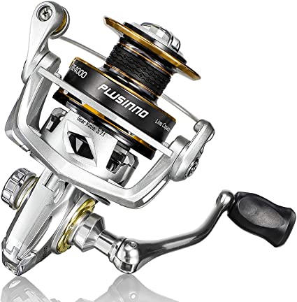 PLUSINNO Fishing Reel, 5.7:1 High Speed Spinning Reel,9  1BB, Premium Drag System with17-22 LB Max Drag, Ultra Smooth Powerful, Lightweight Graphite Frame, CNC Aluminum Spool for Saltwater Freshwater