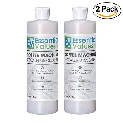 Keurig Descaler (2 PACK), Universal Descaling Solution For Keurig, Delonghi, Nespresso And All Single Use, Coffee Pot & Espresso Machines By Essential Values